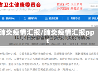 肺炎疫情汇报/肺炎疫情汇报ppt