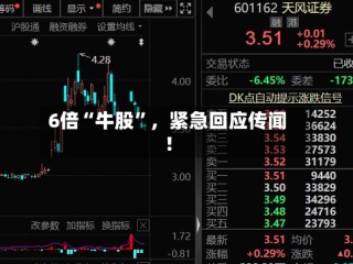 6倍“牛股”，紧急回应传闻！