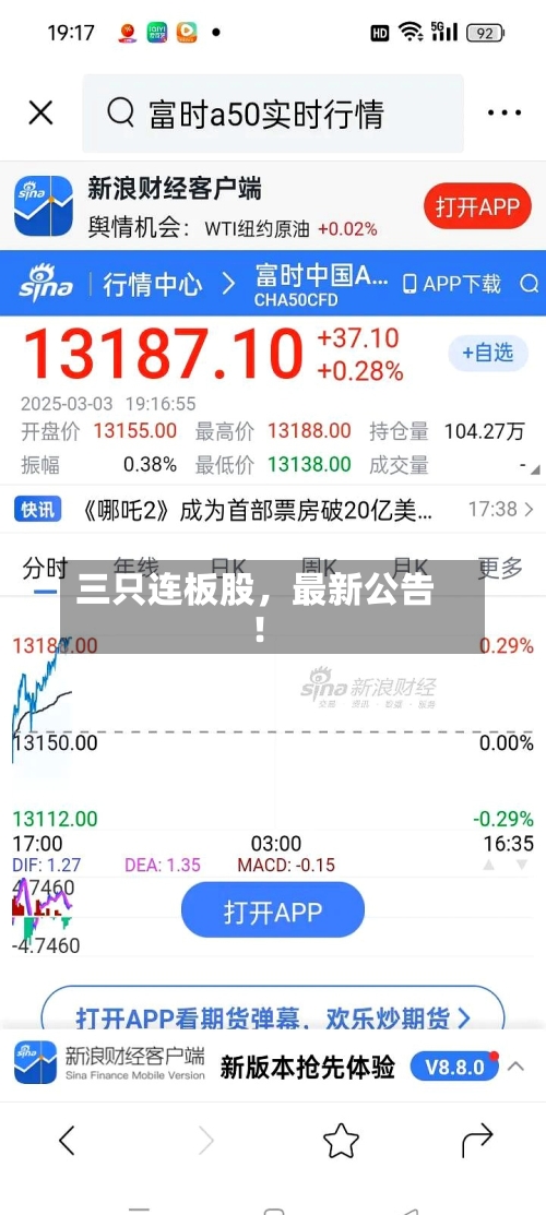 三只连板股，最新公告！-第1张图片